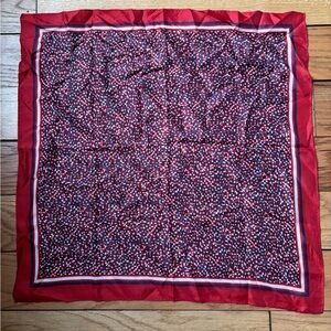 Chic Red and Blue Patterned Scarf